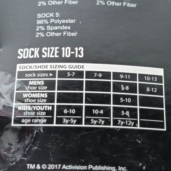 5 Pair Classic Activision Games Casual Crew Socks - Sock Size 10-13 NWT - Picture 7 of 7